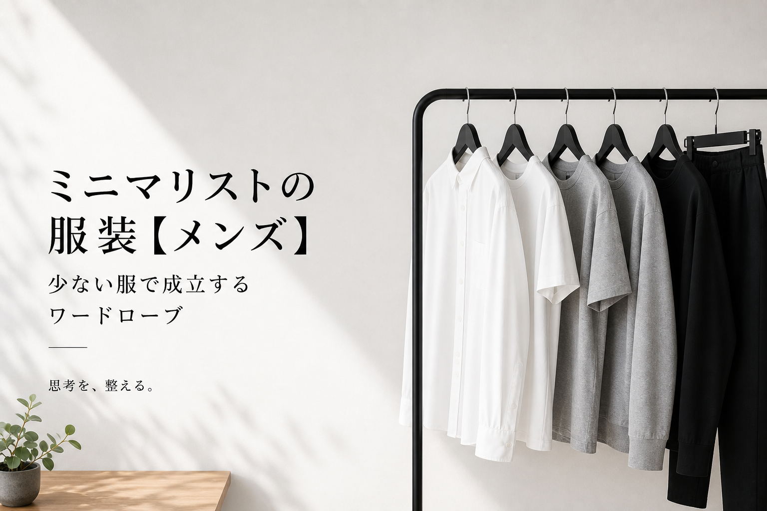 ミニマリストの服装【メンズ】少ない服で成立するワードローブ