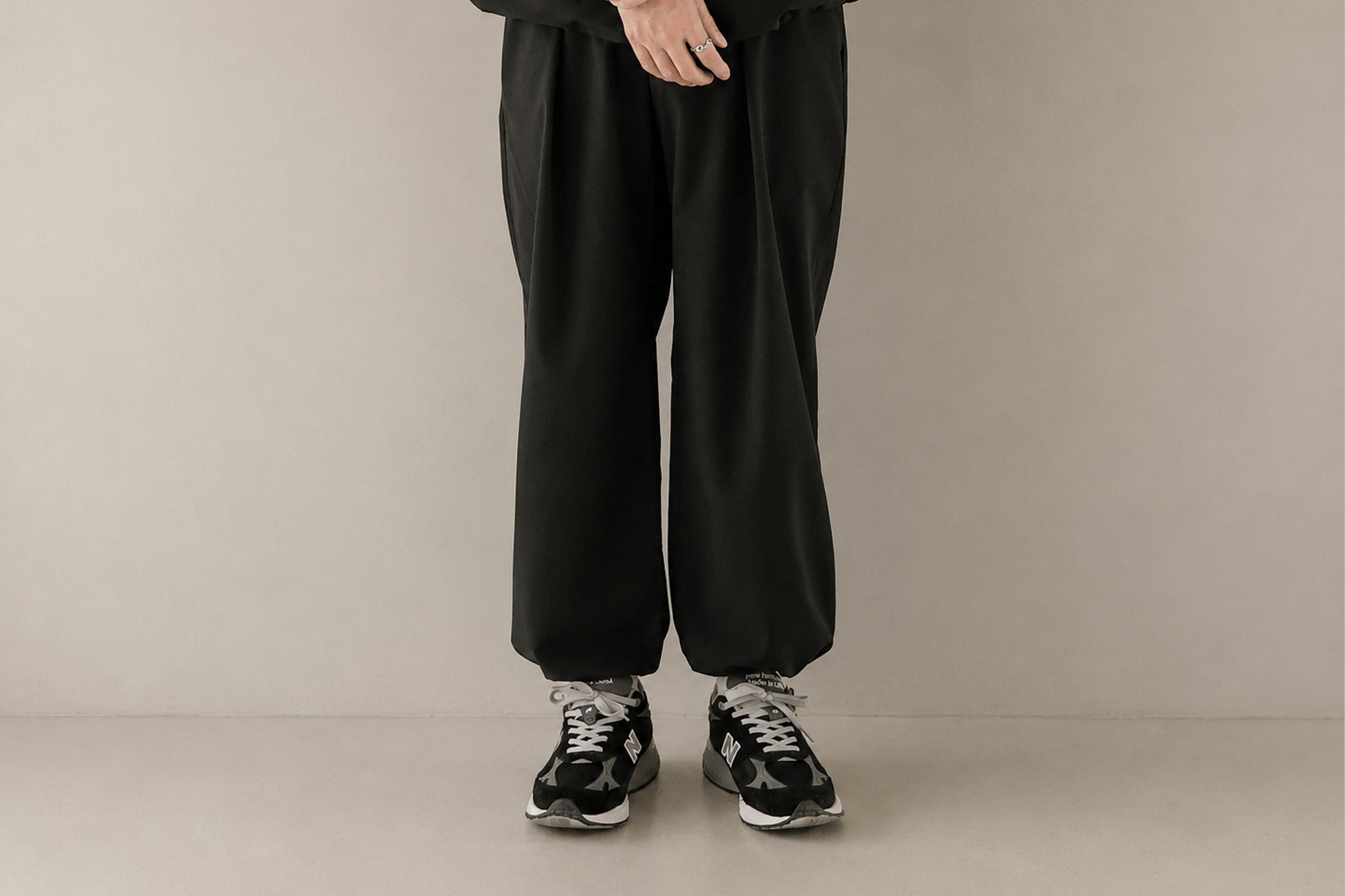 【予約】Minimalist Easy Pants (Drawstring) / Black【8月入荷予定】