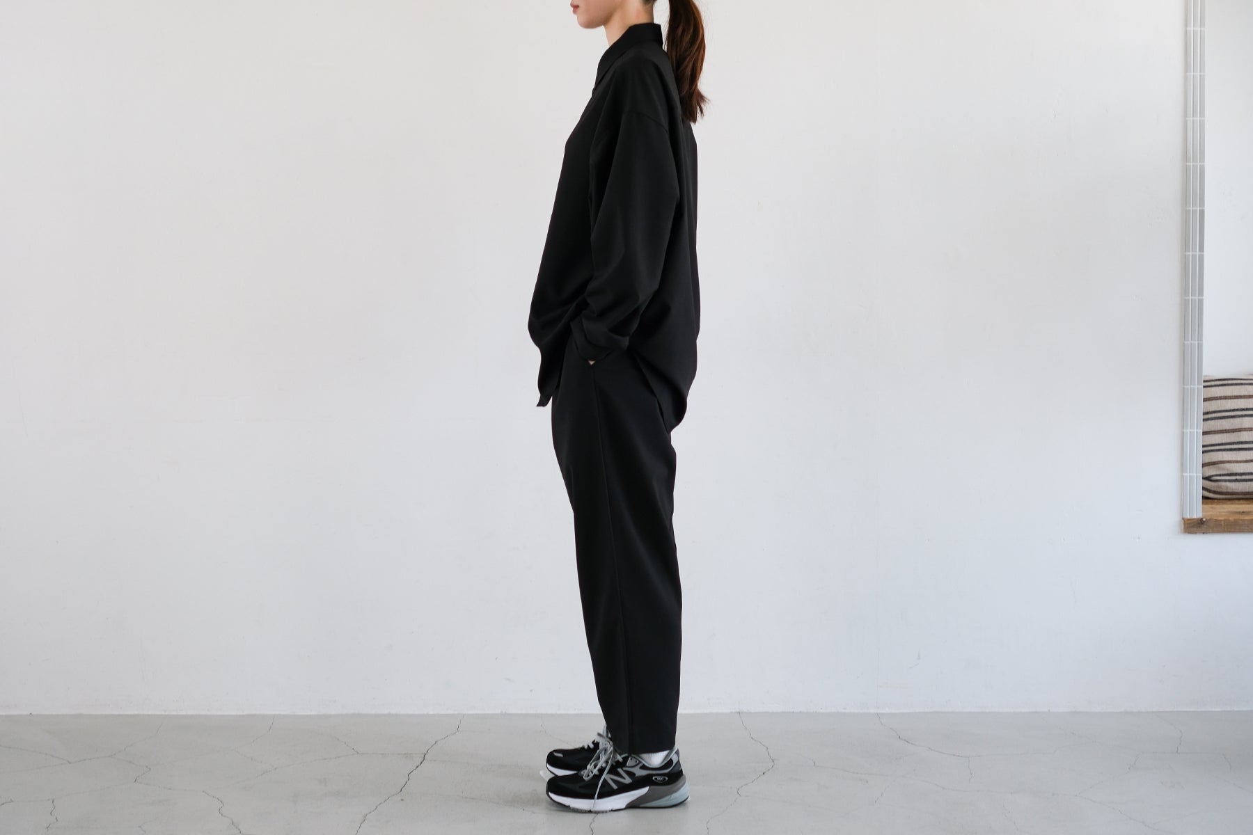 I/O Oversize Shirt LS / Black【9月入荷予定】