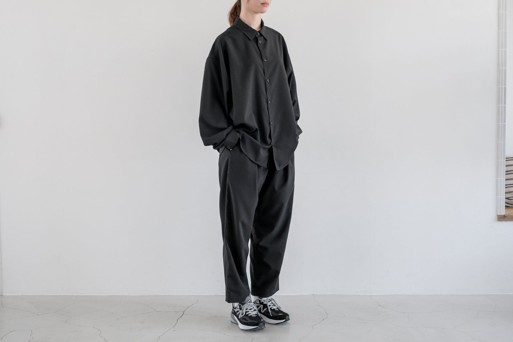I/O Oversize Shirt LS / Black【9月入荷予定】