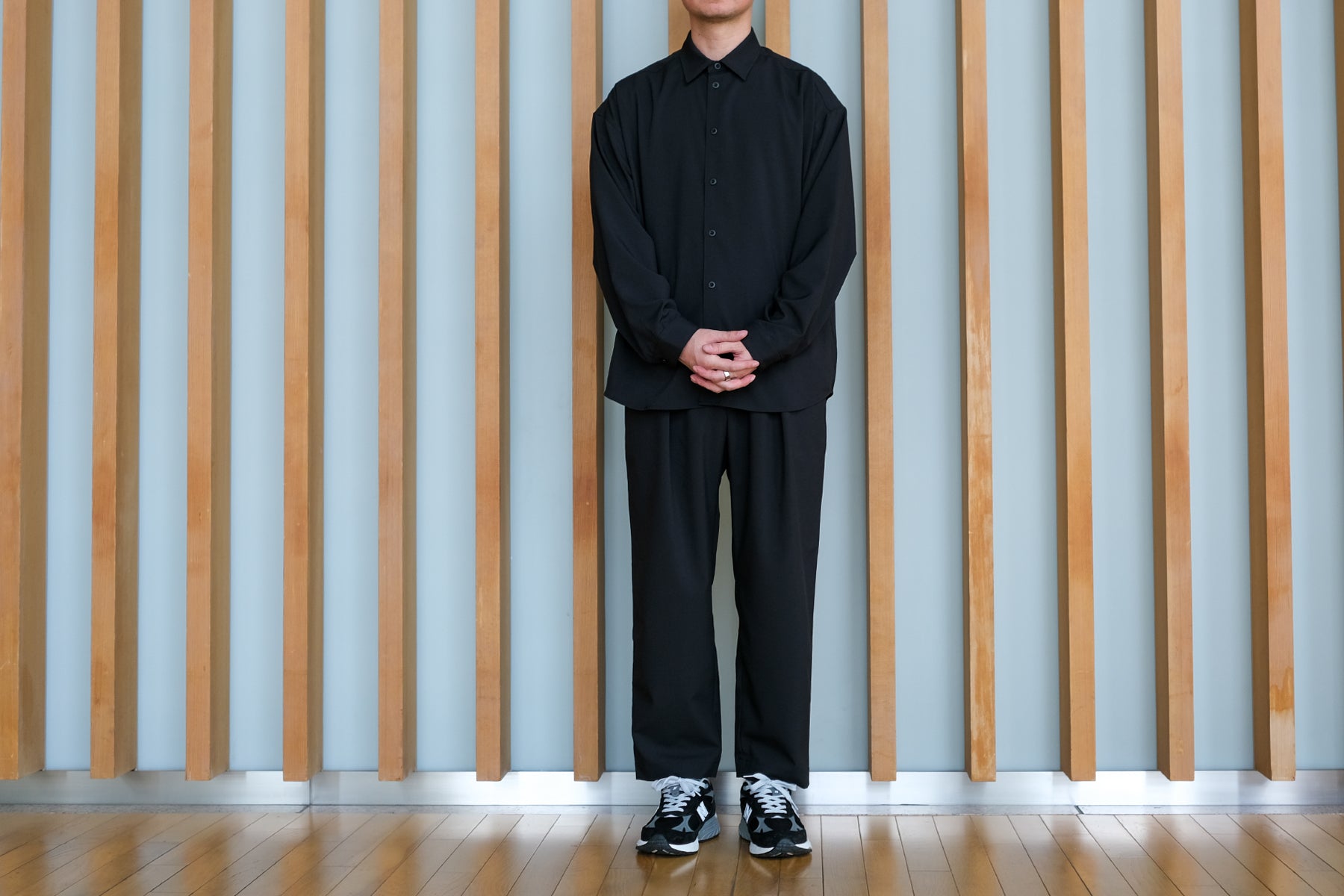 【予約】I/O Oversize Shirt LS / Black【9月入荷予定】