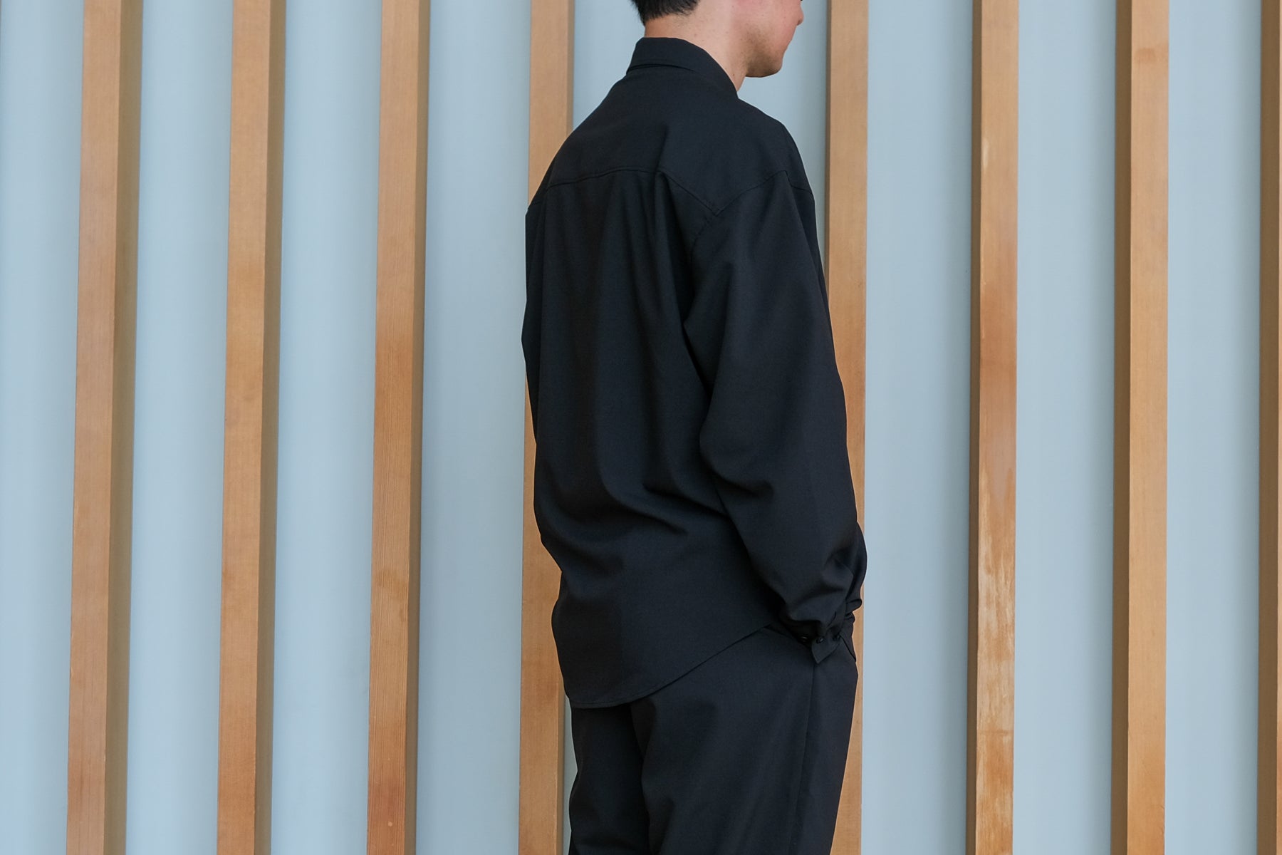 【予約】I/O Oversize Shirt LS / Black【9月入荷予定】