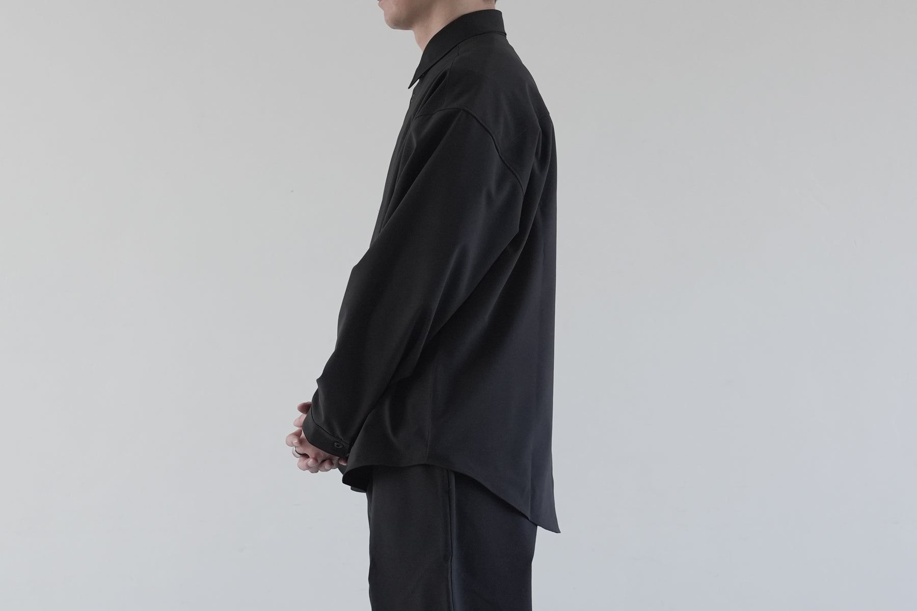 【予約】Minimalist OS Shirt LS / Black【3月入荷予定】