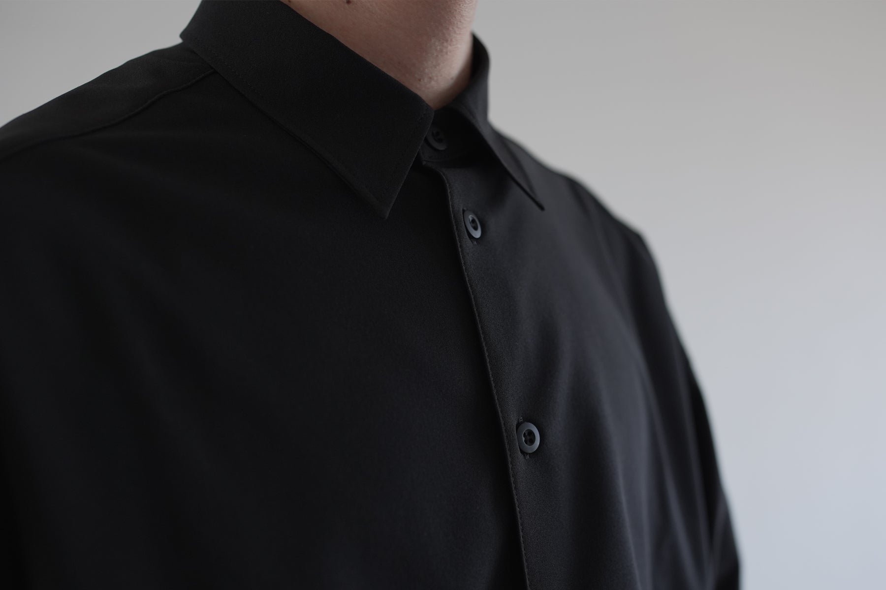 【予約】Minimalist OS Shirt LS / Black【3月入荷予定】