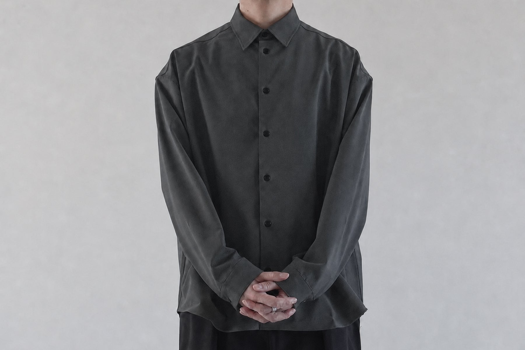 【予約】Minimalist OS Shirt LS / Gray【10月入荷予定】