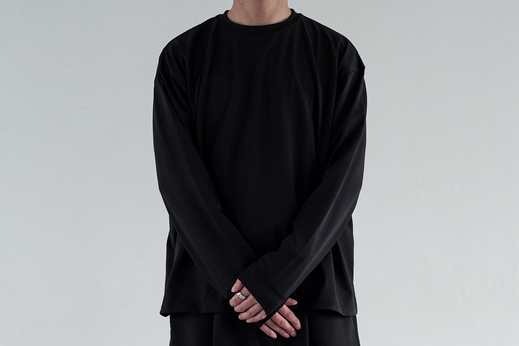 MOON-TECH® OVERSIZE TEE LS / Black【1月入荷予定】