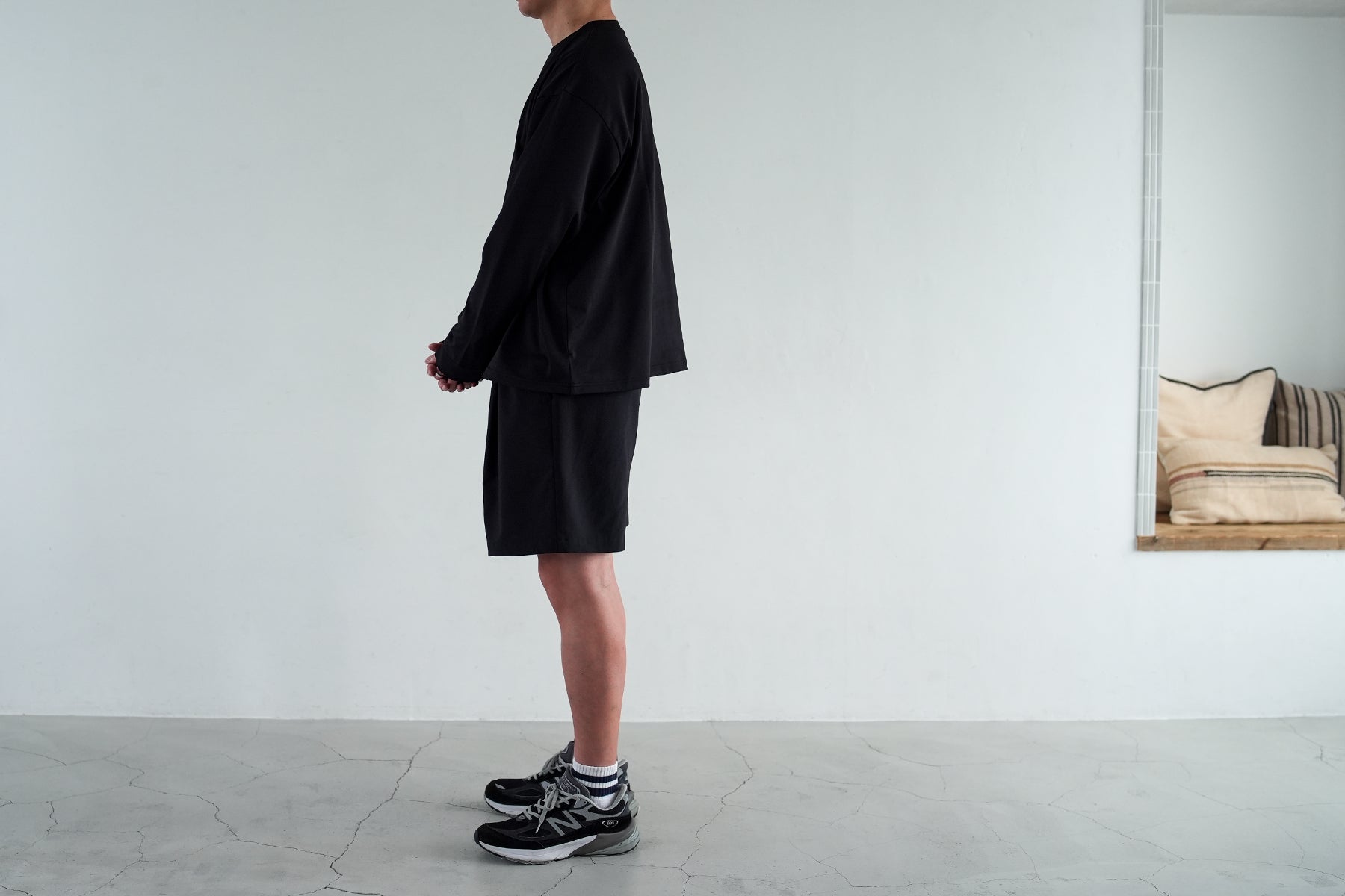 MOON-TECH® OVERSIZE TEE LS / Black
