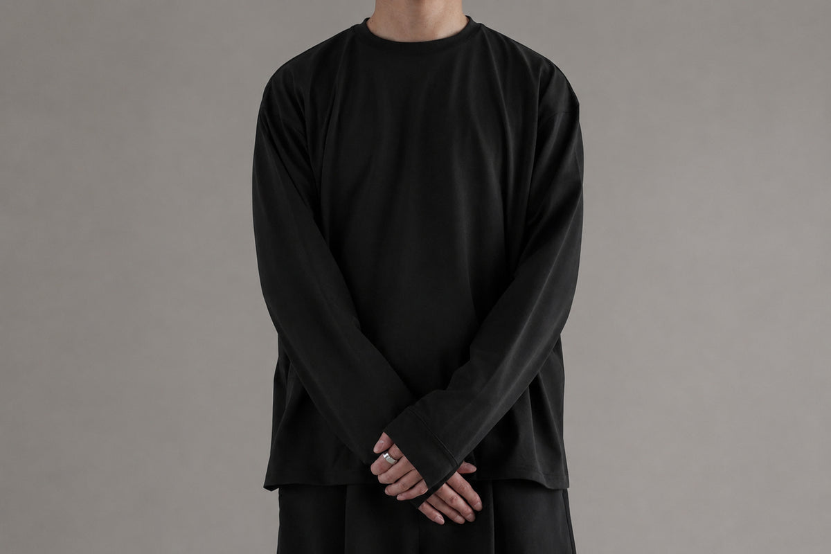 MOON-TECH® OVERSIZE TEE LS / Black