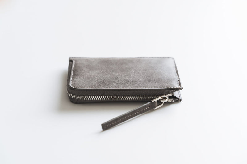 Slim Zip Wallet / Gray