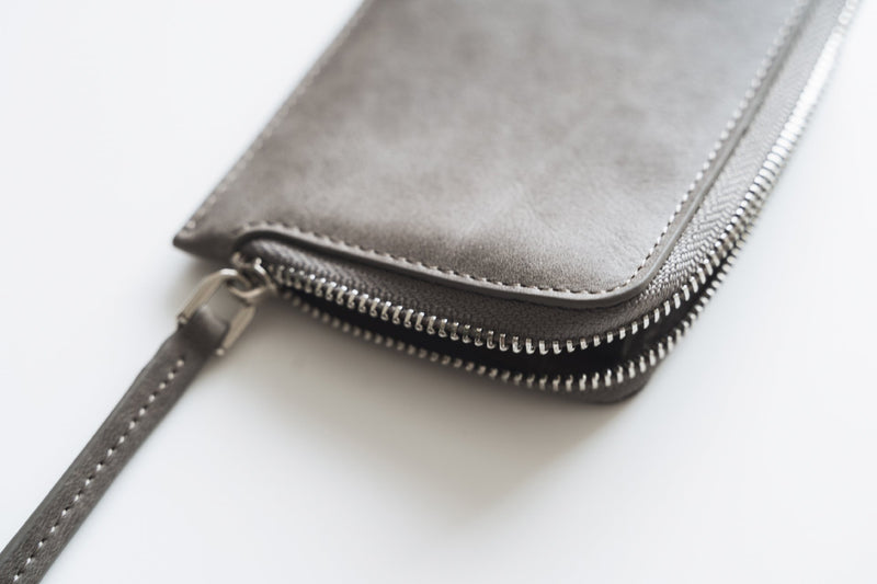 Slim Zip Wallet / Gray