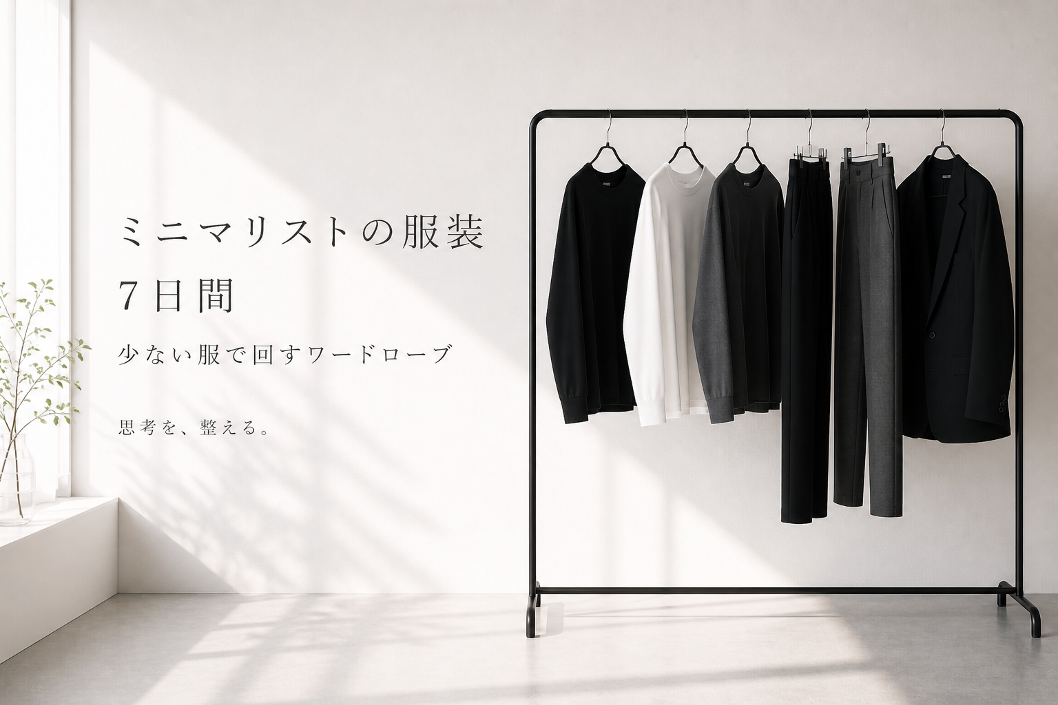 ミニマリストの服装【7日間】少ない服で回すワードローブ