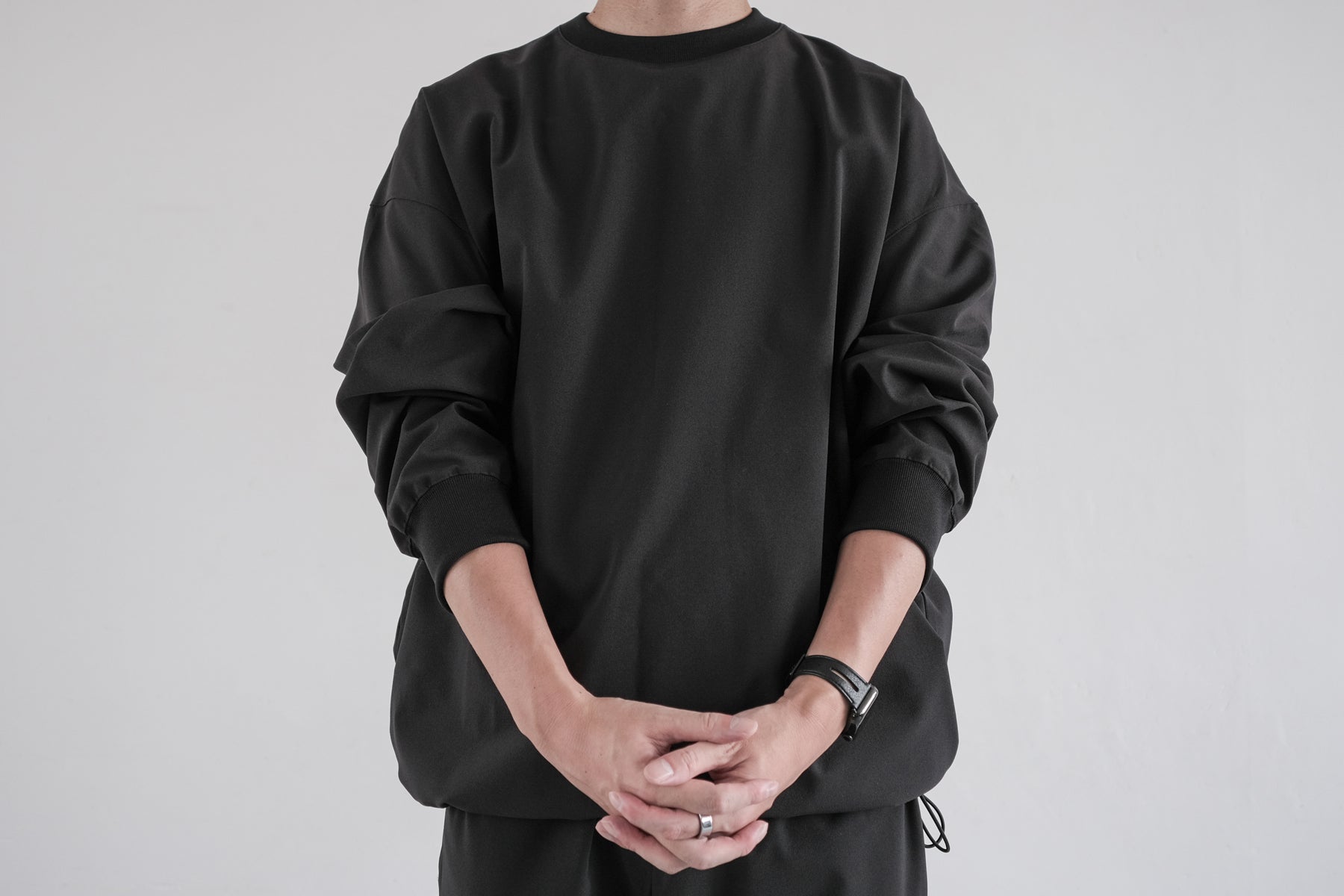 Drawstring Shirt LS / Black