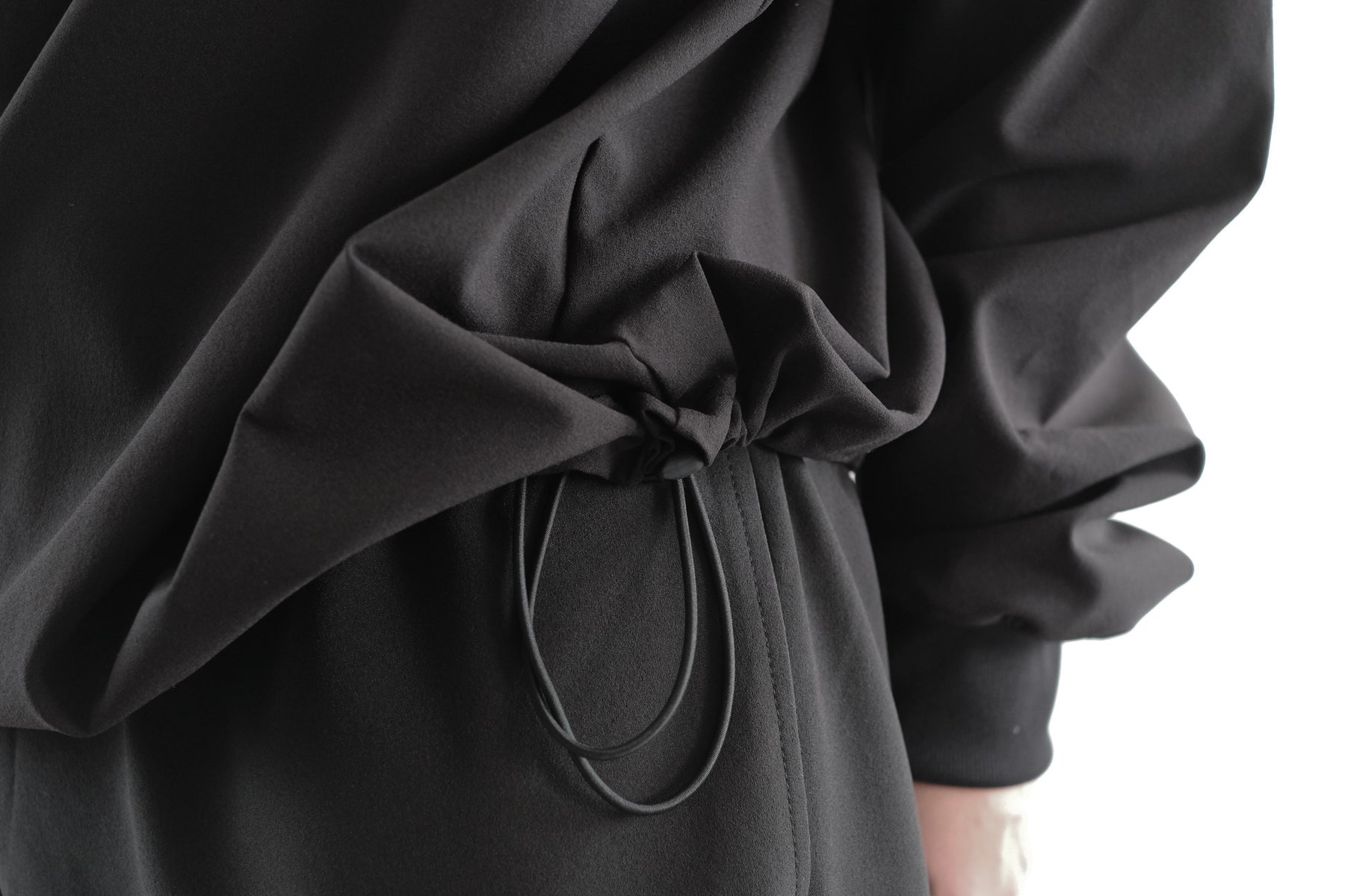 Drawstring Shirt LS / Black