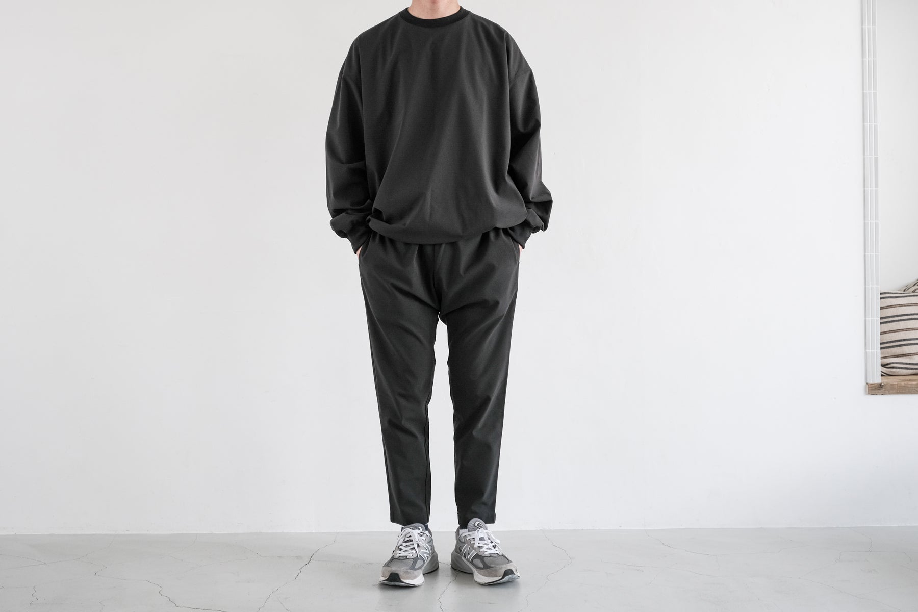 Drawstring Shirt LS / Black