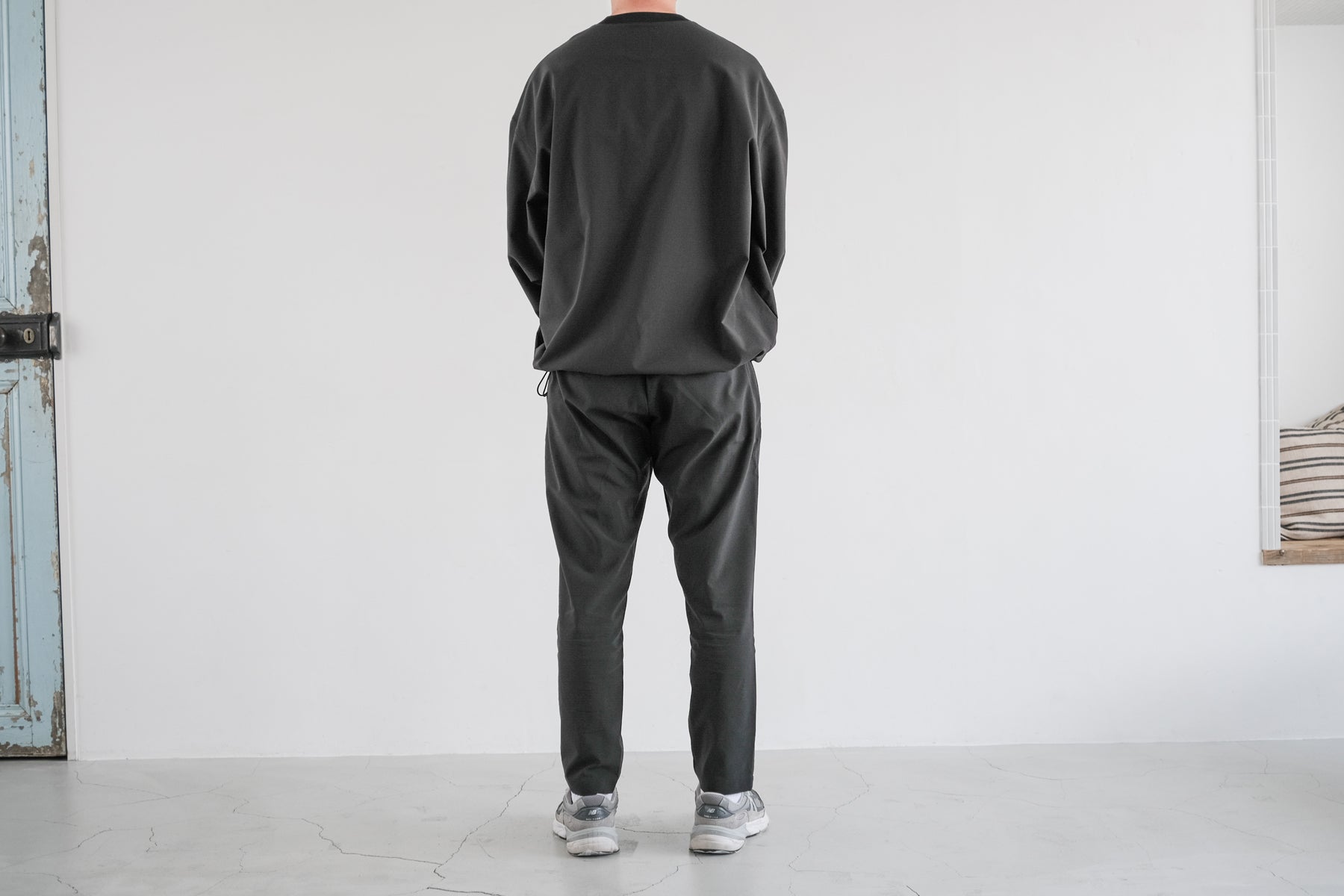 Drawstring Shirt LS / Black