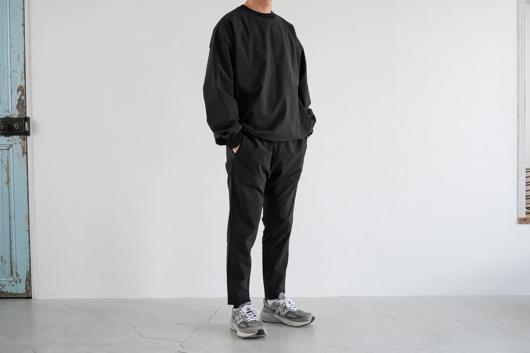 Drawstring Shirt LS / Black