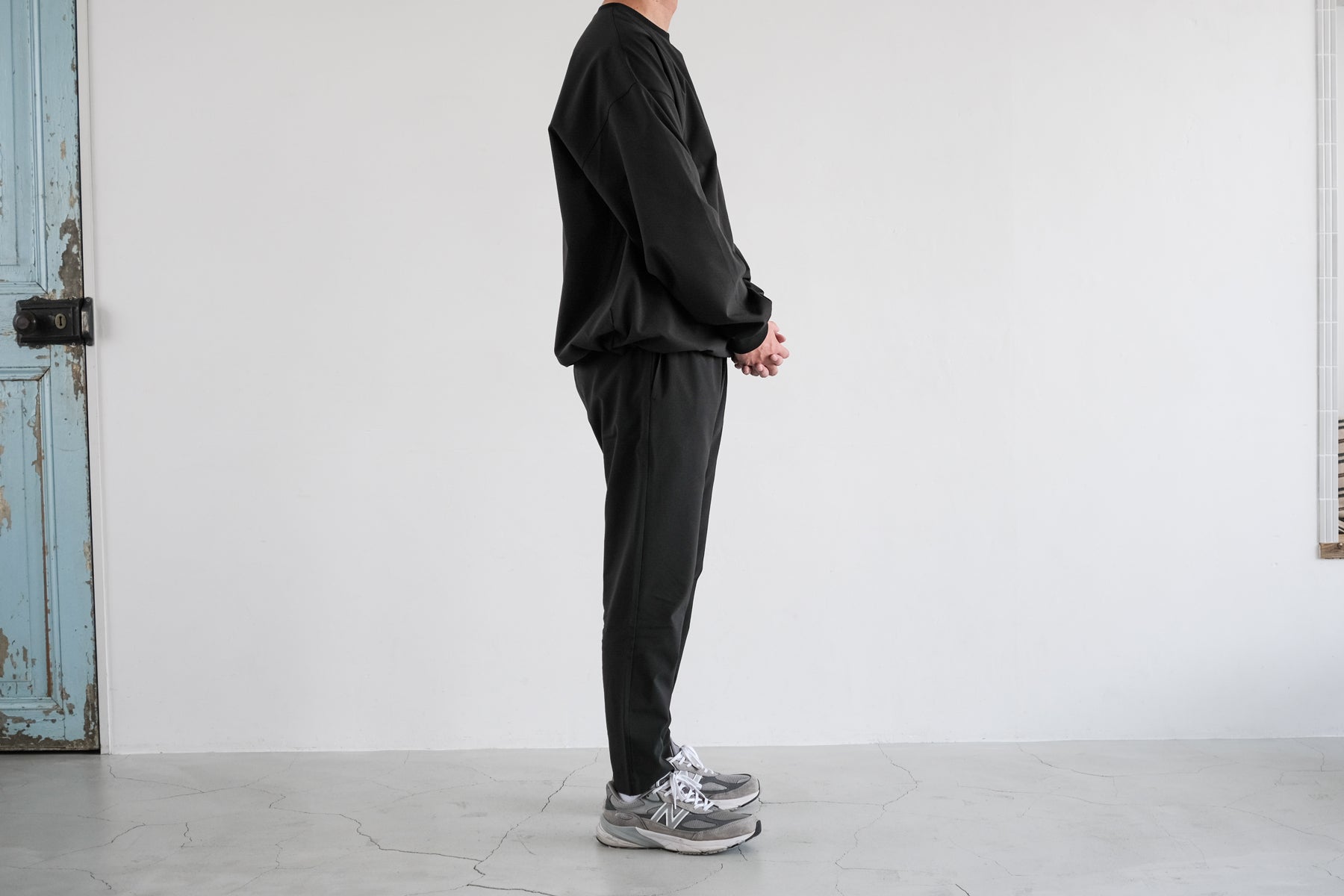 Drawstring Shirt LS / Black