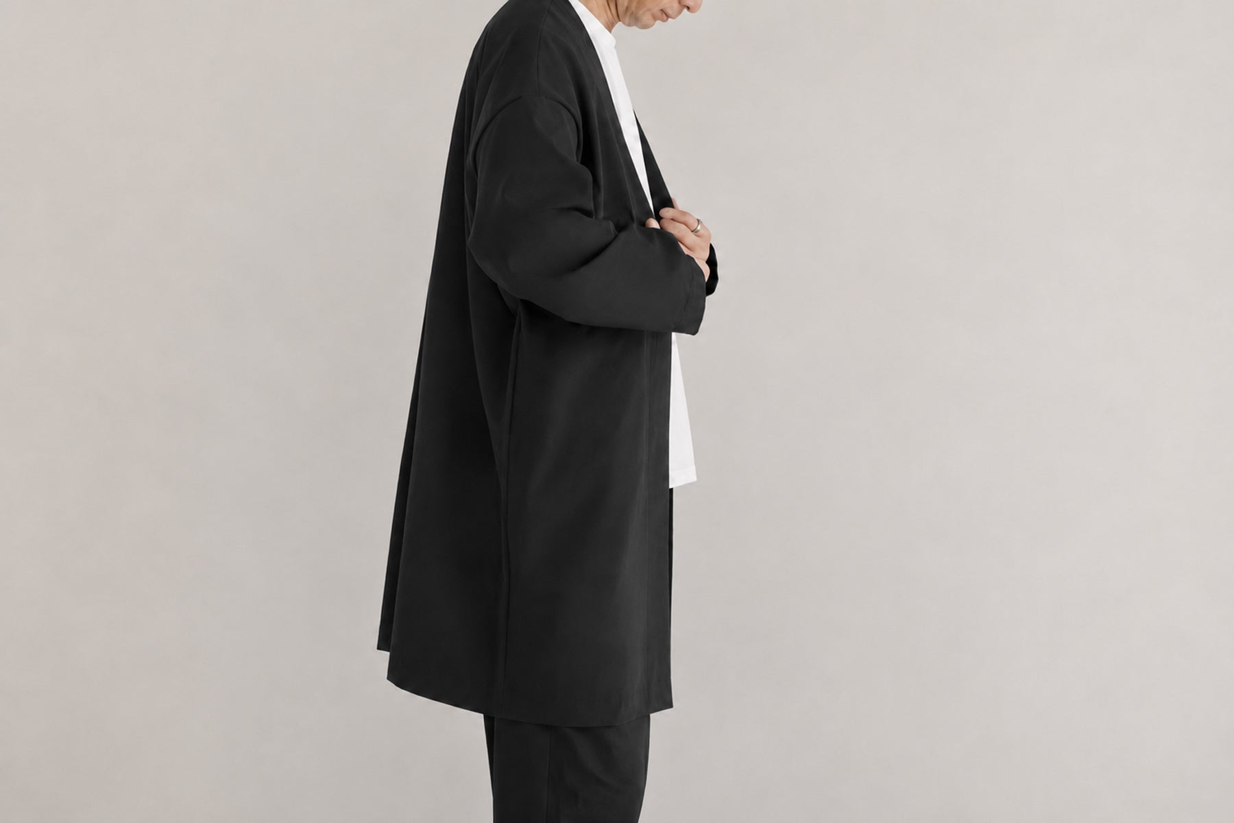 Minimalist HAORI (Long) / Black
