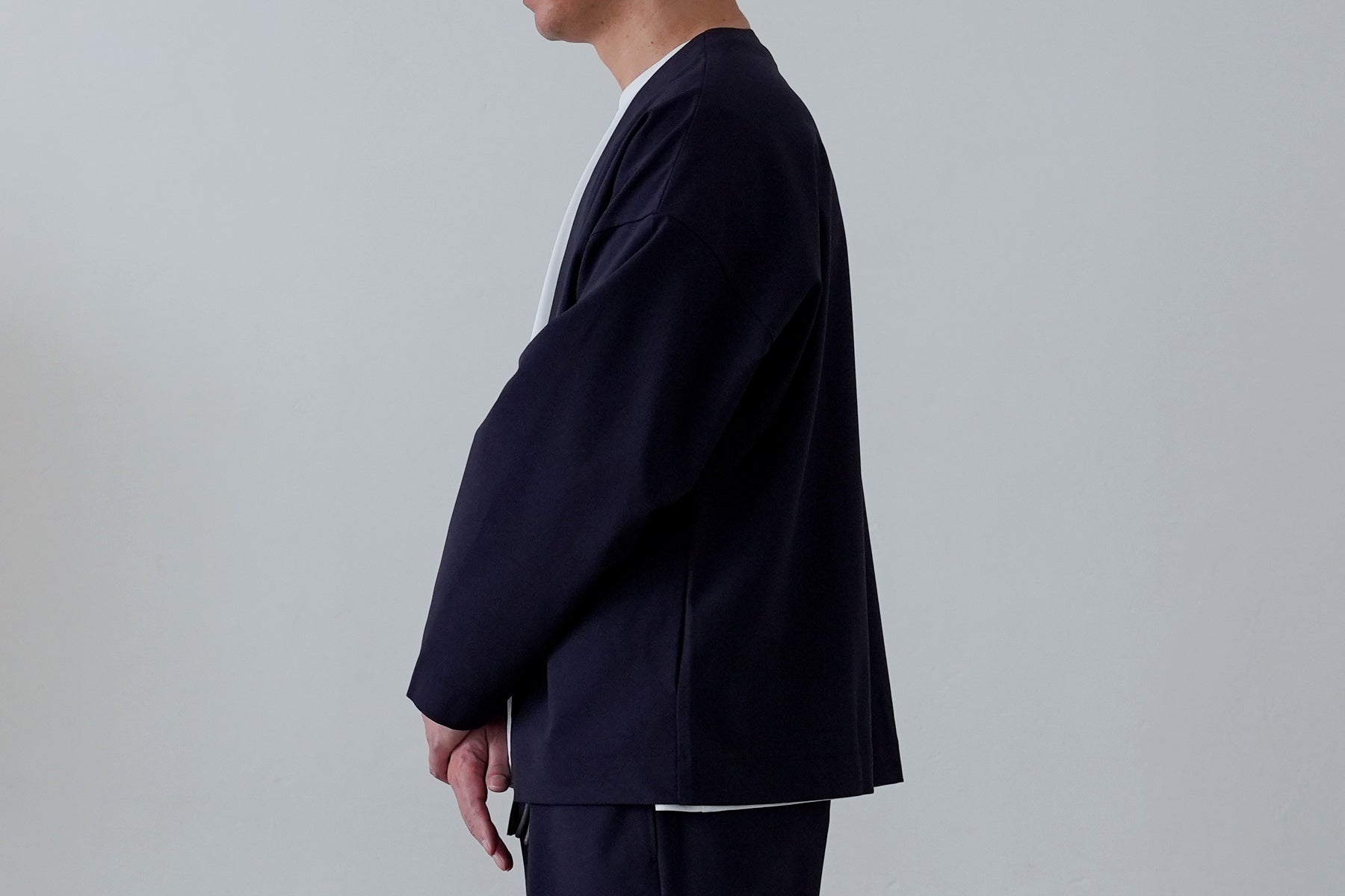 MNMM HAORI ミニマリスト ジャケット ノーカラー ストレッチ Minimalist HAORI / Gray