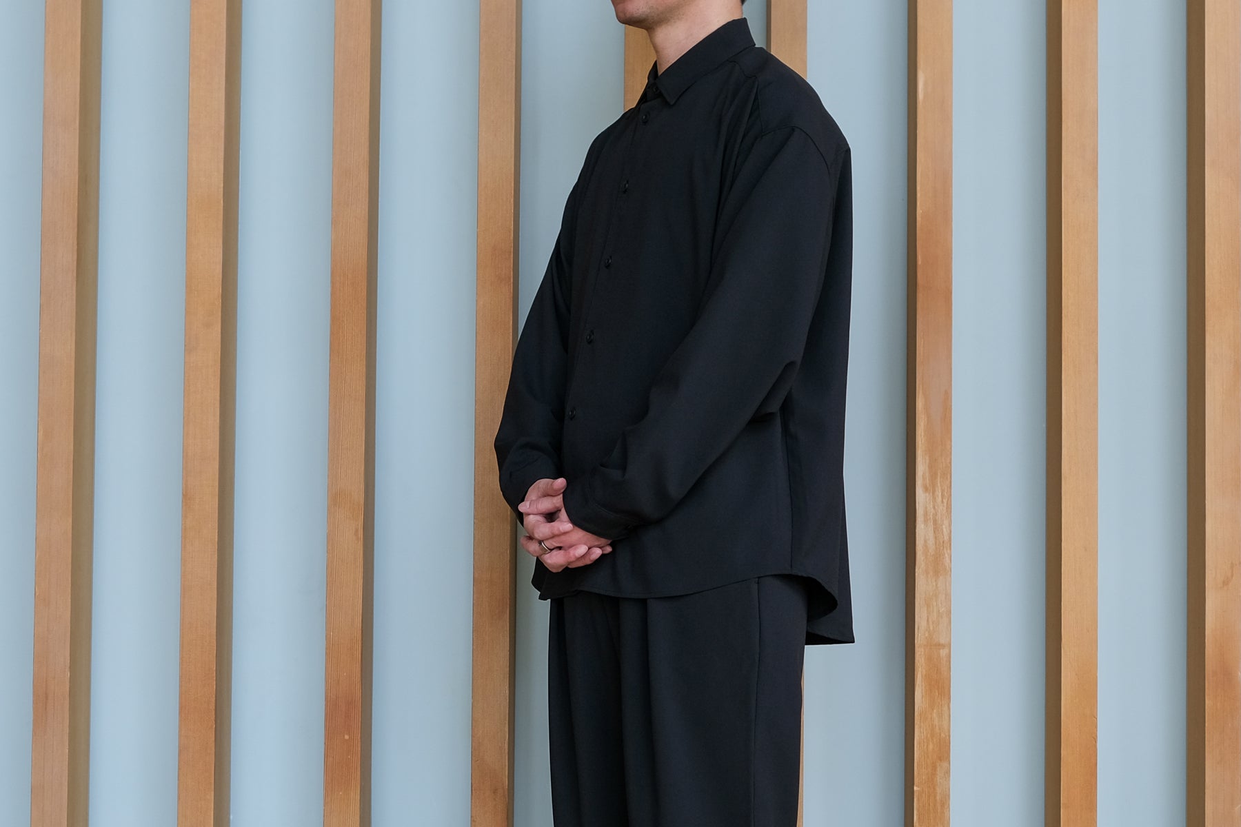 【予約】I/O Oversize Shirt LS / Black【9月入荷予定】