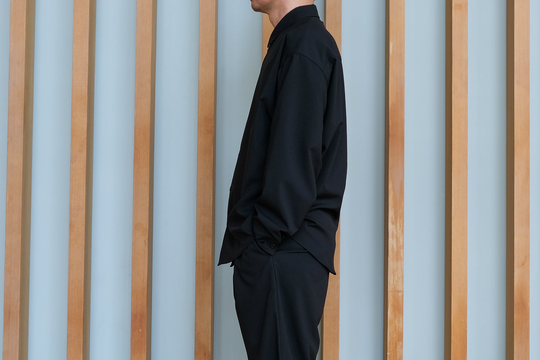 【予約】I/O Oversize Shirt LS / Black【9月入荷予定】