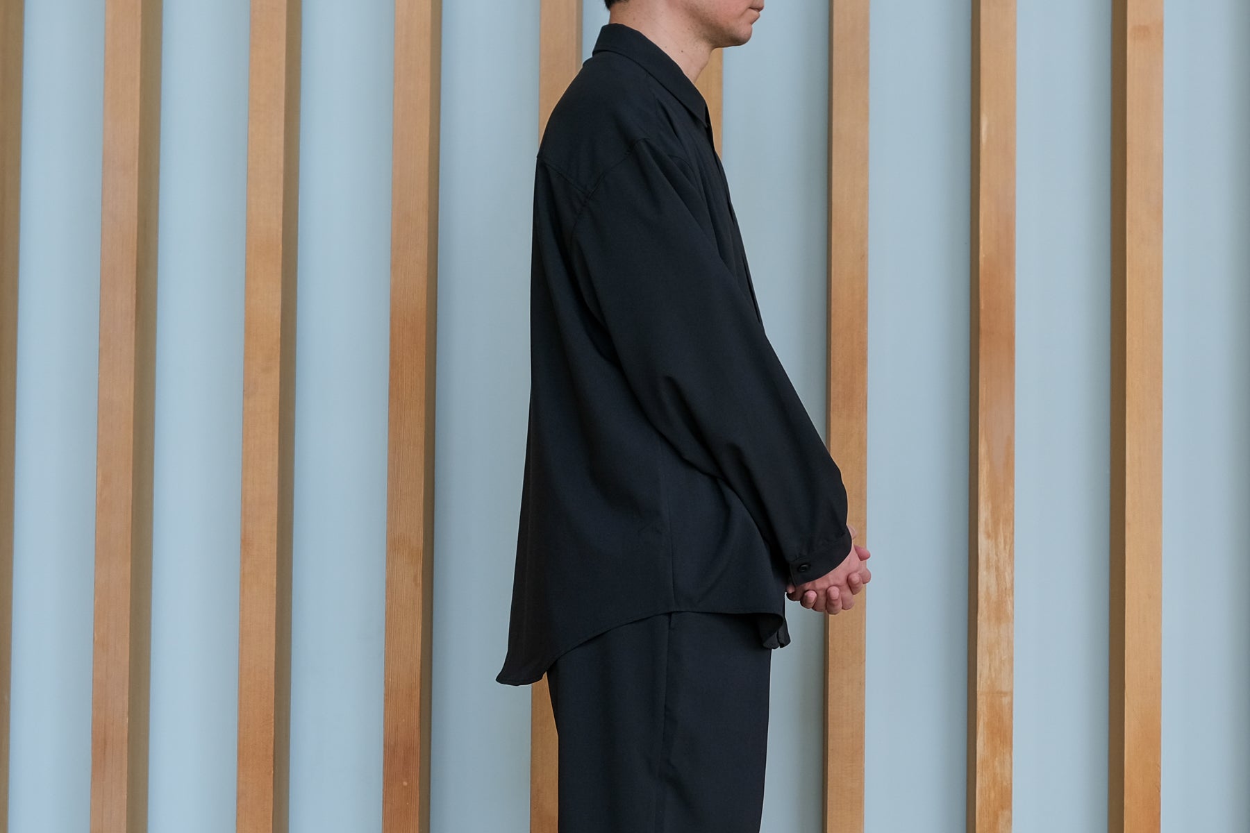 【予約】I/O Oversize Shirt LS / Black【9月入荷予定】