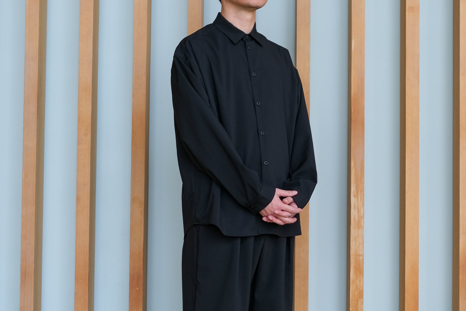 【予約】I/O Oversize Shirt LS / Black【9月入荷予定】