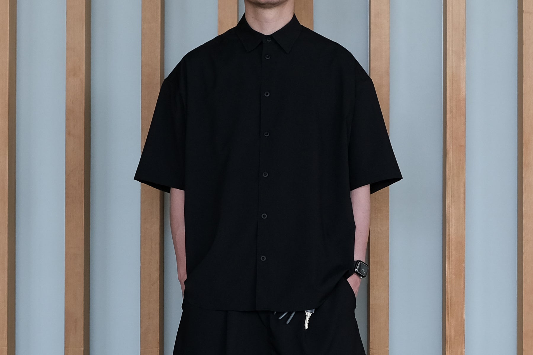 【予約】I/O Oversize Shirt SS / Black【8月入荷予定】