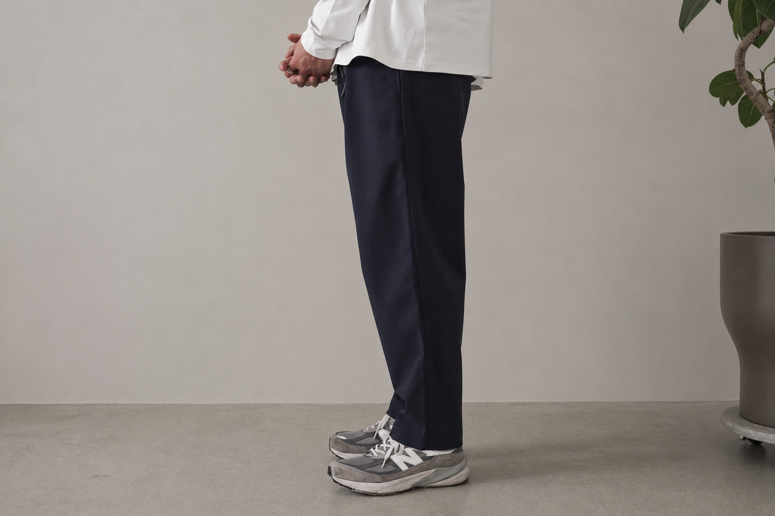 Minimalist Easy Pants (Relax) / Navy