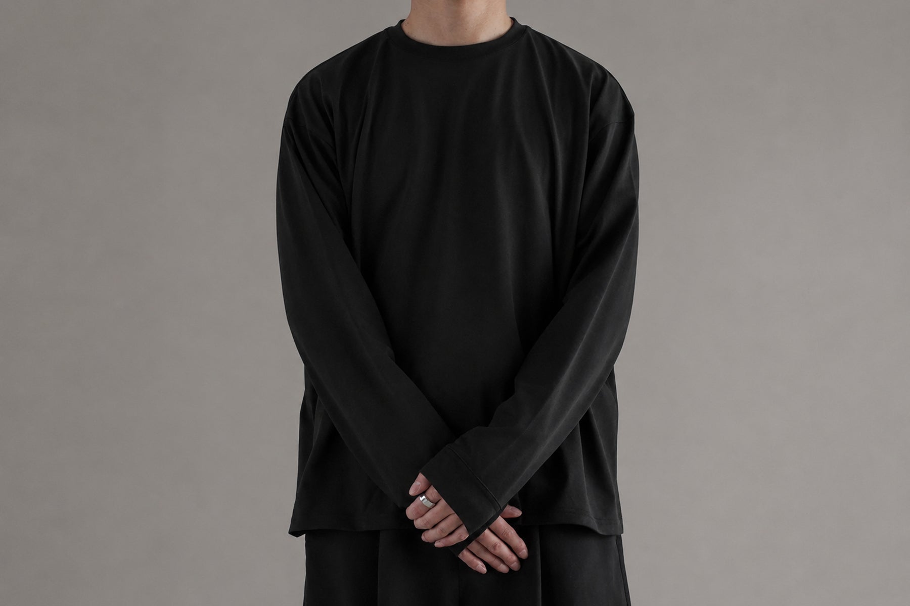 MOON-TECH® OVERSIZE TEE LS / Black