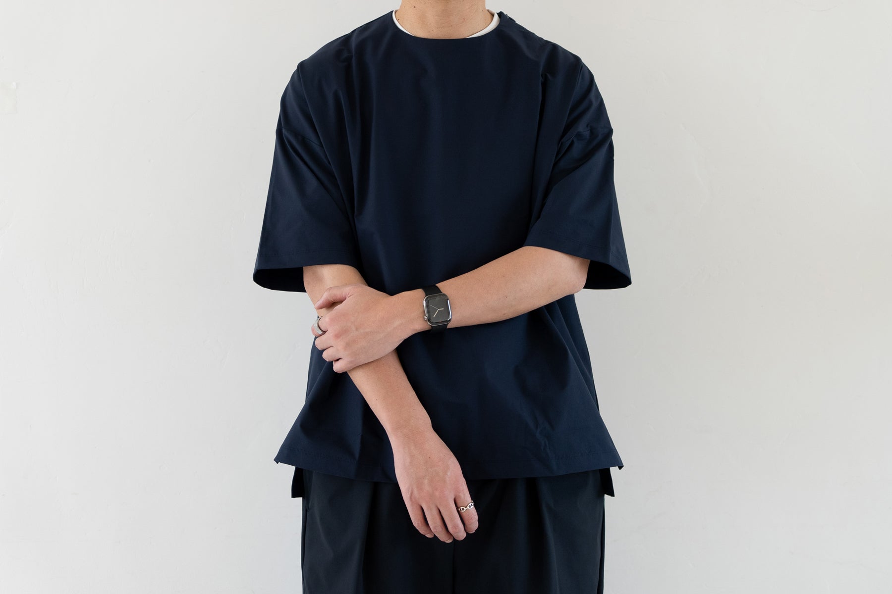 値下げ　新品　BRIEFING マーブル模様 ブラックシャツ L 冷たいオフィT／Tシャツ／半袖／ウォッシャブル／接触冷感