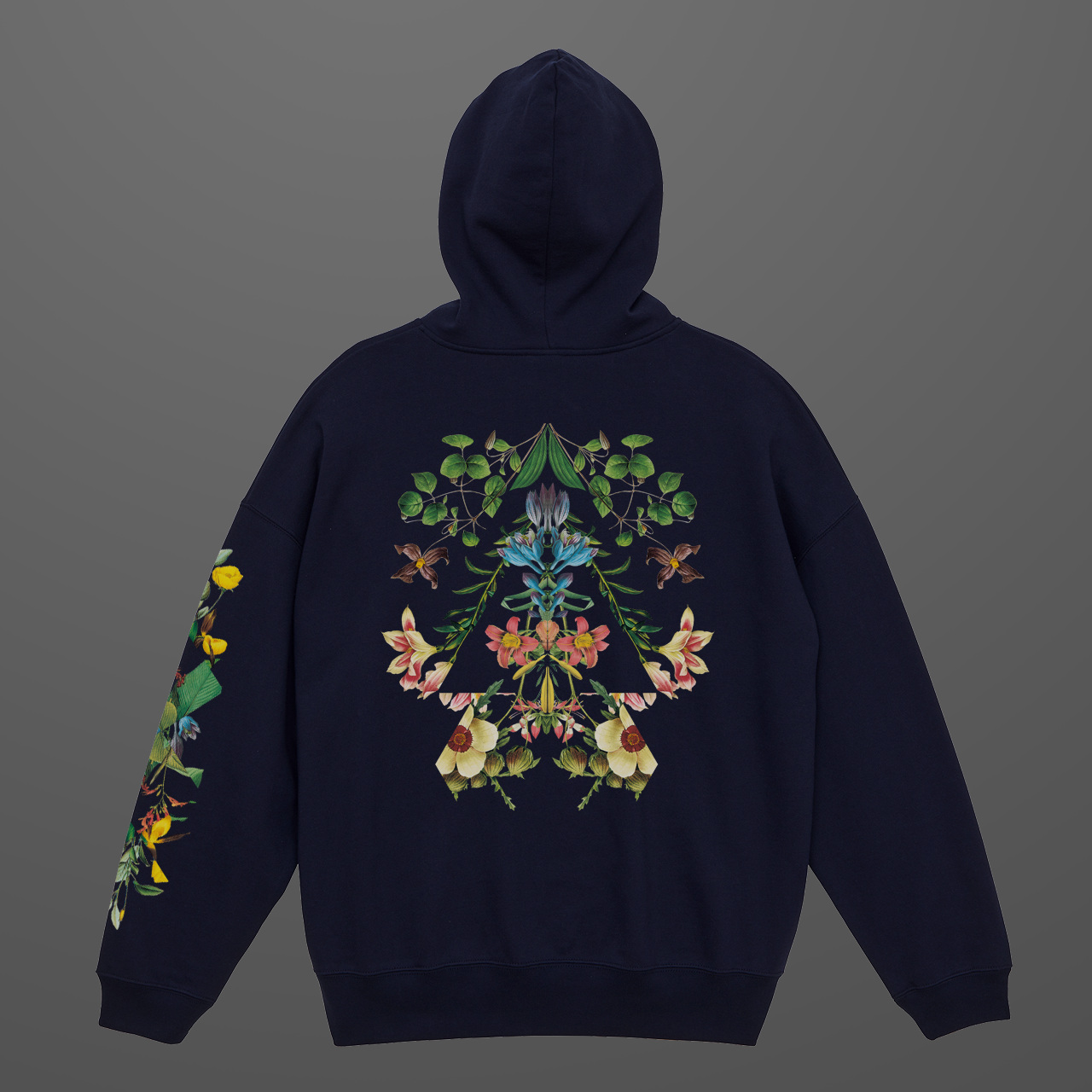 Flower Hoodie / Navy