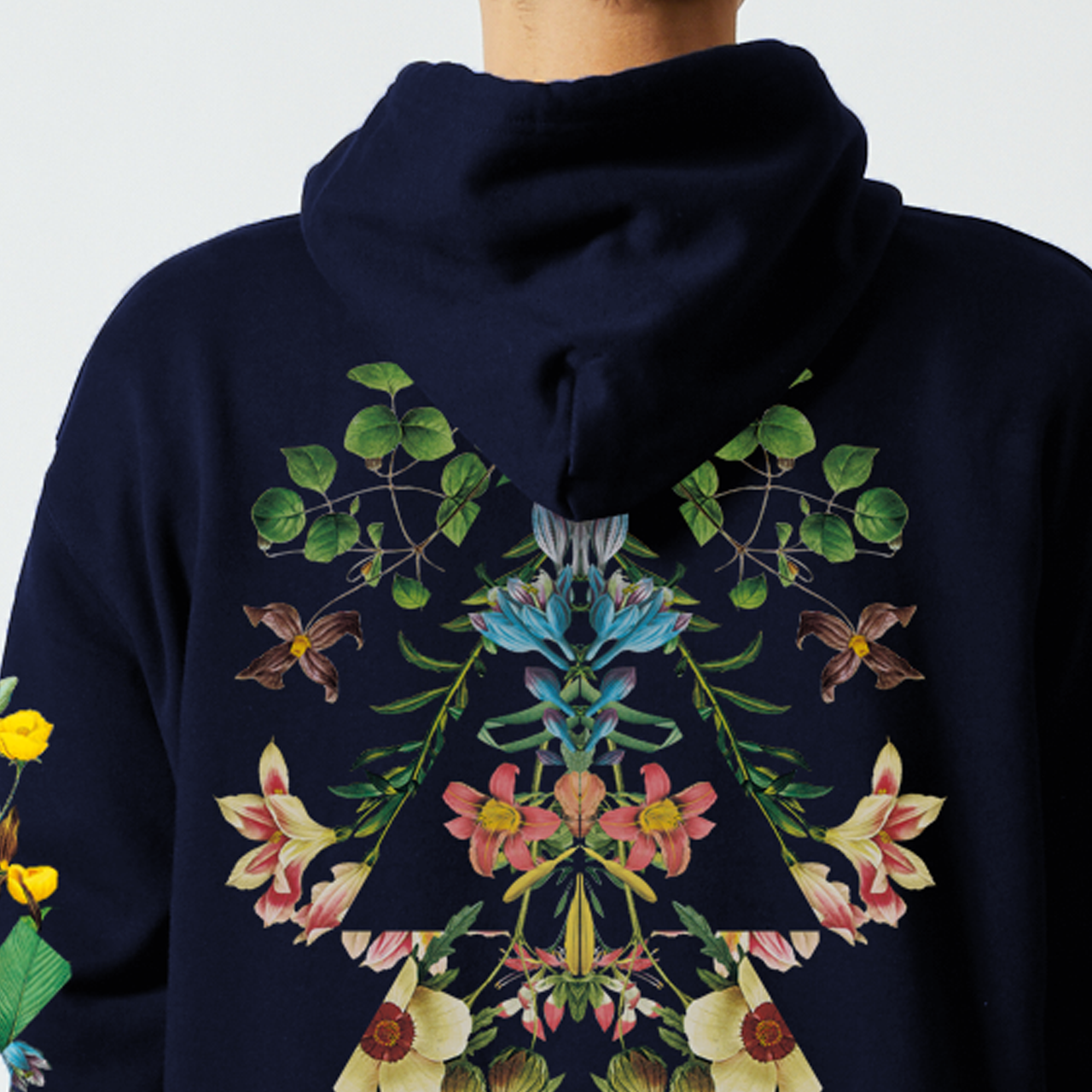 Flower Hoodie / Navy