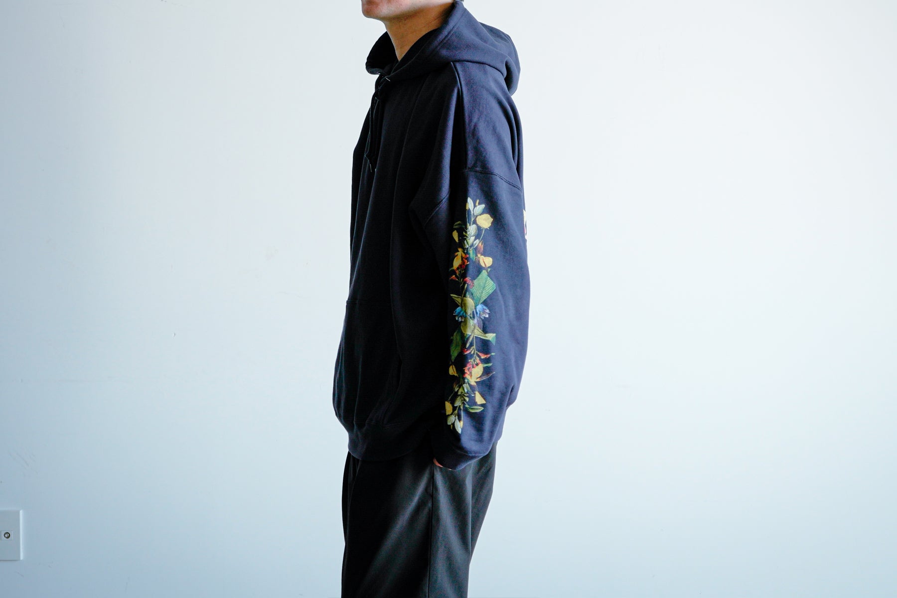 Flower Hoodie / Navy