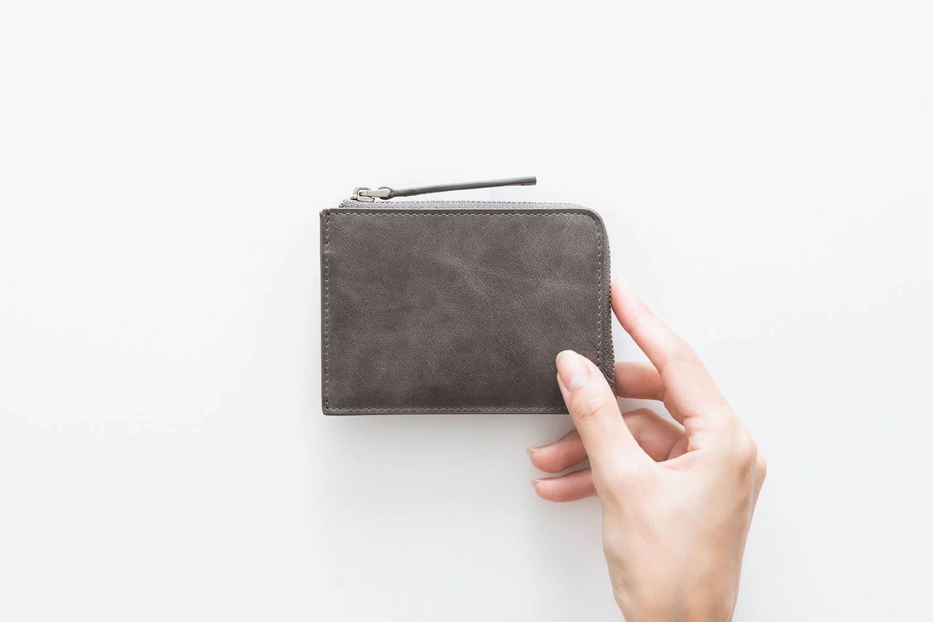 Slim Zip Wallet / Gray